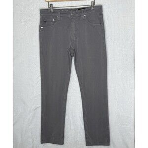AG Adriano Goldschmied Everett Slim Straight Pants Gray Chinos Mens 34